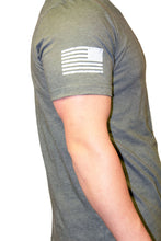 Load image into Gallery viewer, Military Green Round Flag Tee